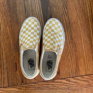 Yellow checkered vans size 8 women’s